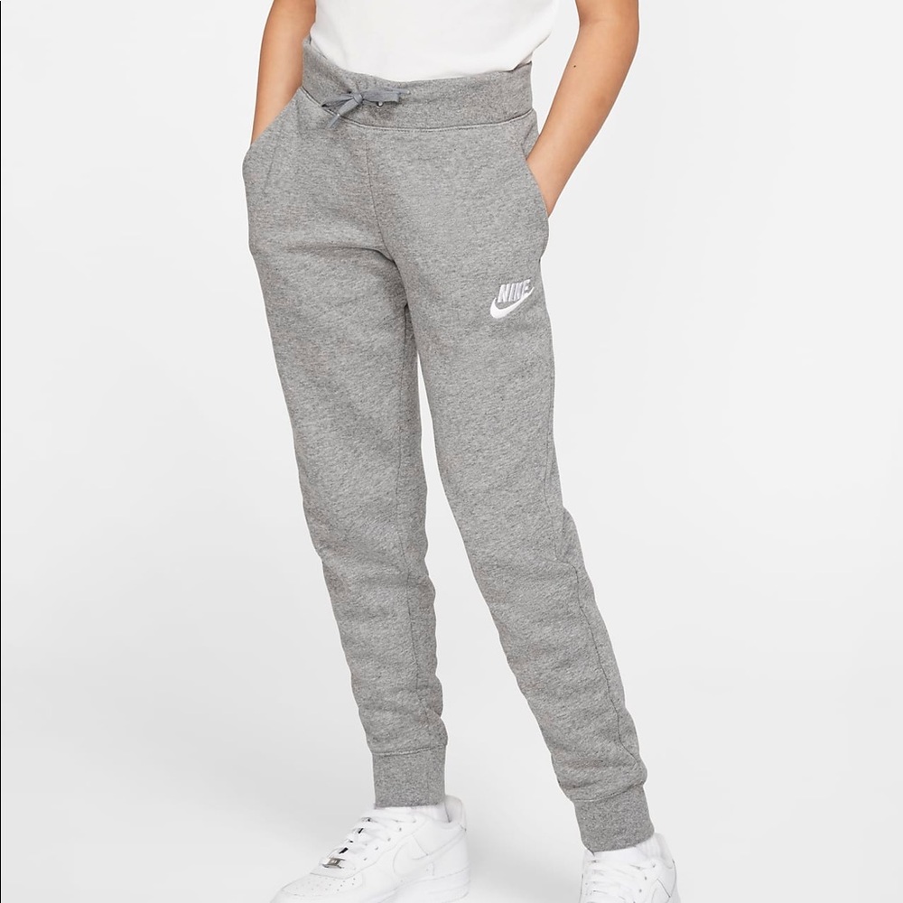 girls grey nike sweatpants